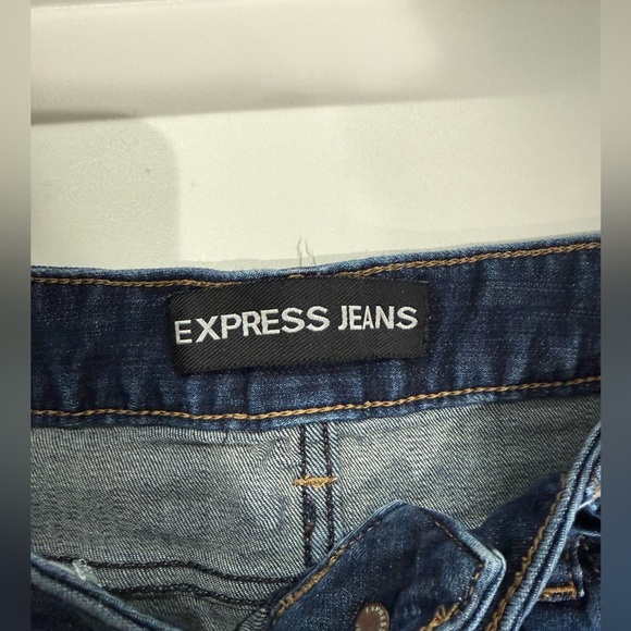 Express Dark Blue Jean Shorts - Picture 3 of 10